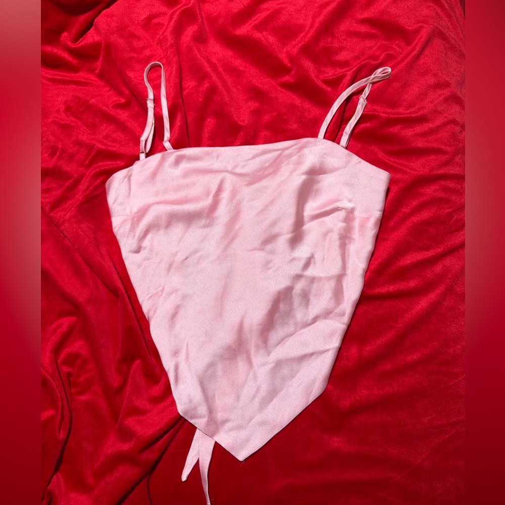 PAPAYA pink satin top
